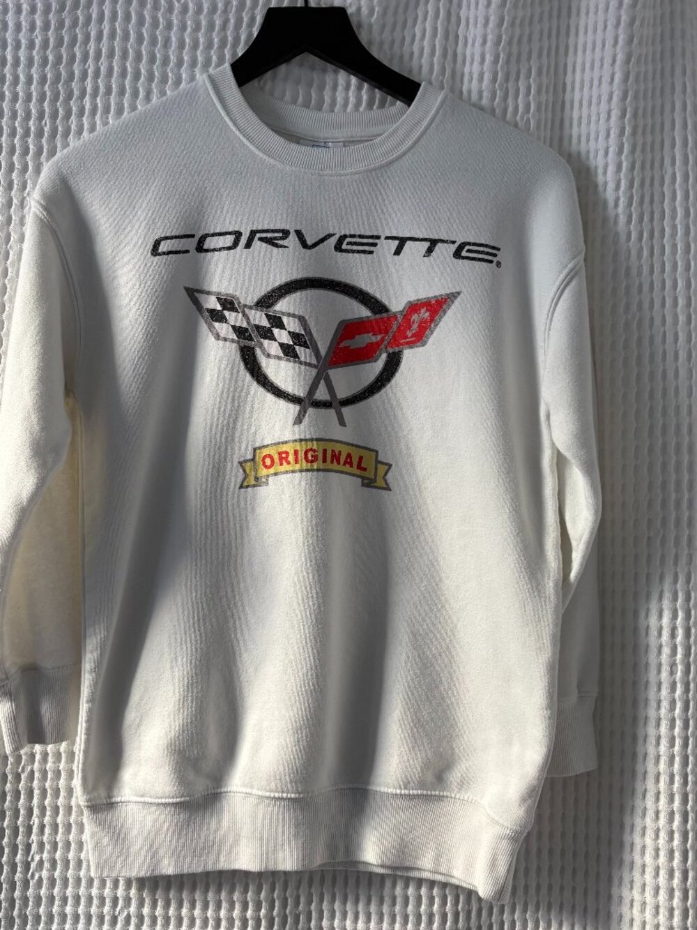 Corvette GM x Target collab white cotton blend sweatshirt kids L (10–12)